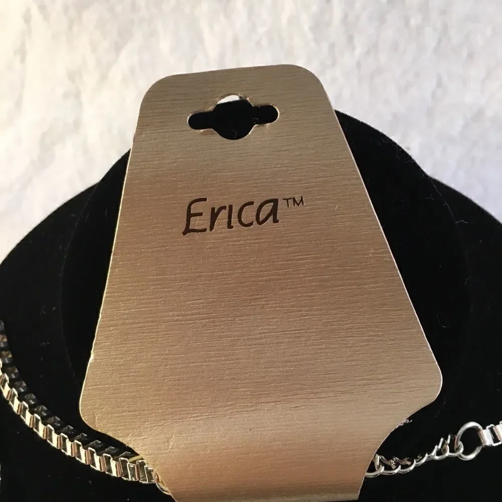 Erica Silver-tone Metal Geometric Necklace NWT